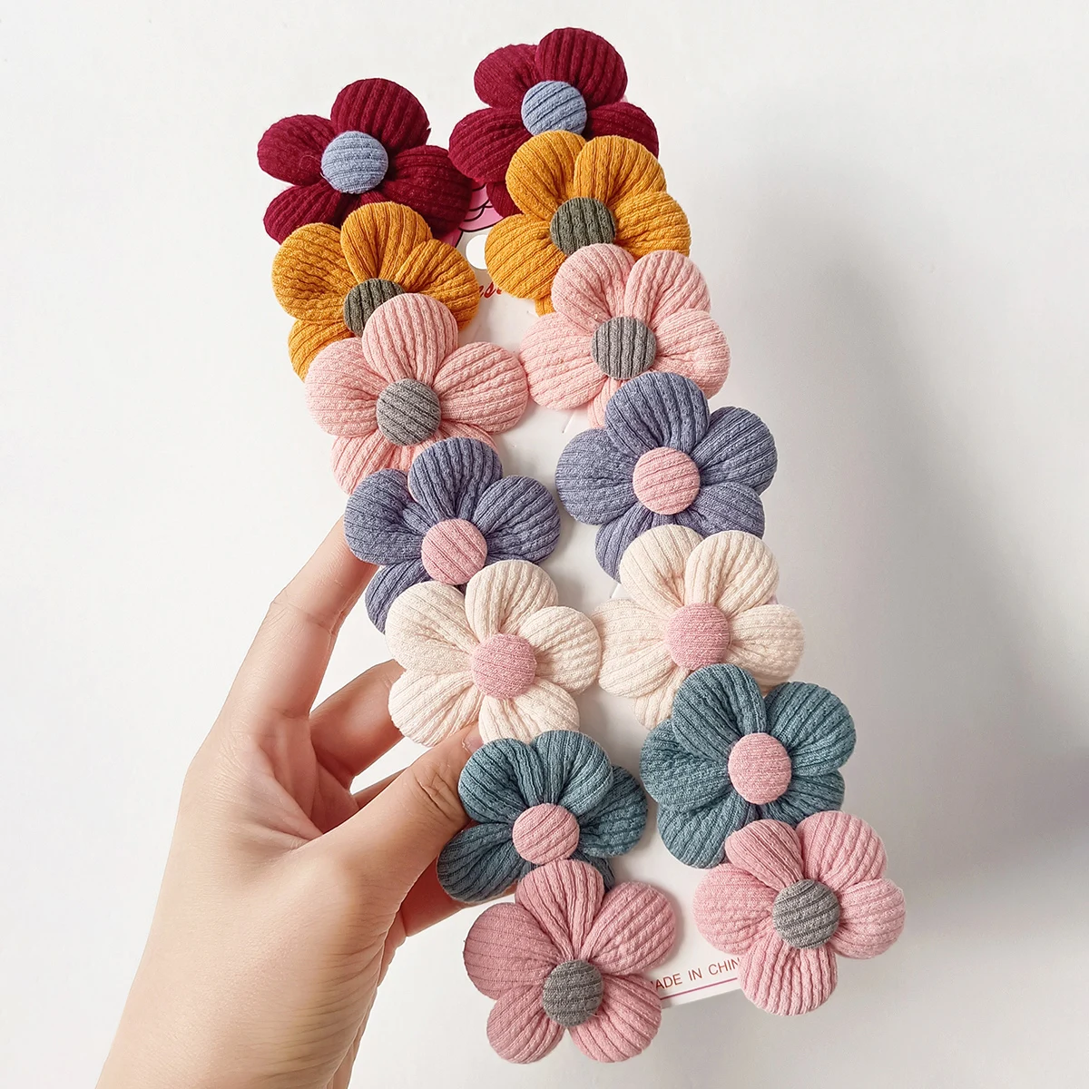 Babyhug Floral & Star Applique Hair Pins And Clips Pack of 5- Pink