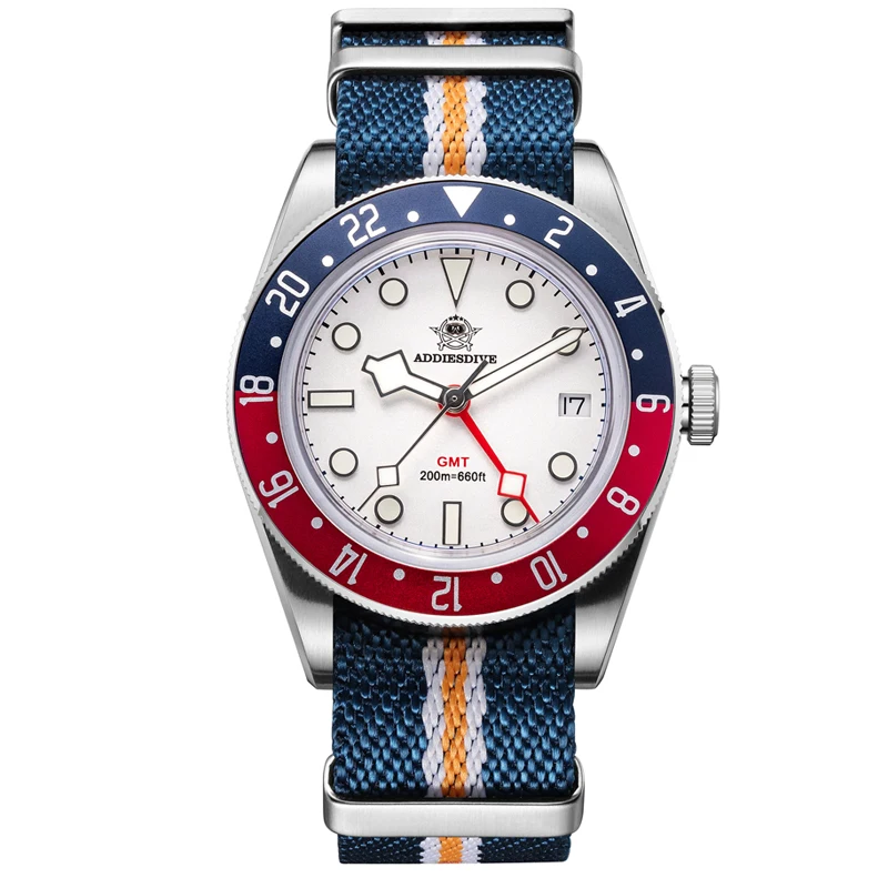 ADDIESDIVE NEW GMT Men's Diving Quartz Watch Fashion Dive