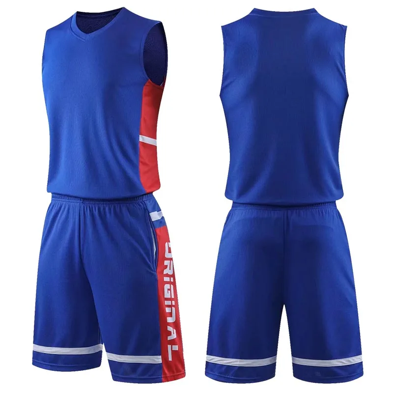 Sportswear Men Basketball Jerseys Uniforms Breathable Youth Basketball Jerseys Sleeveless College Running Set