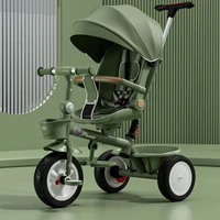 Poussette bébé Tricycle pour enfants peut s'allonger dans les deux directions grande poussette bébé poussoir bébé vélo pliable bébé vélo 5
