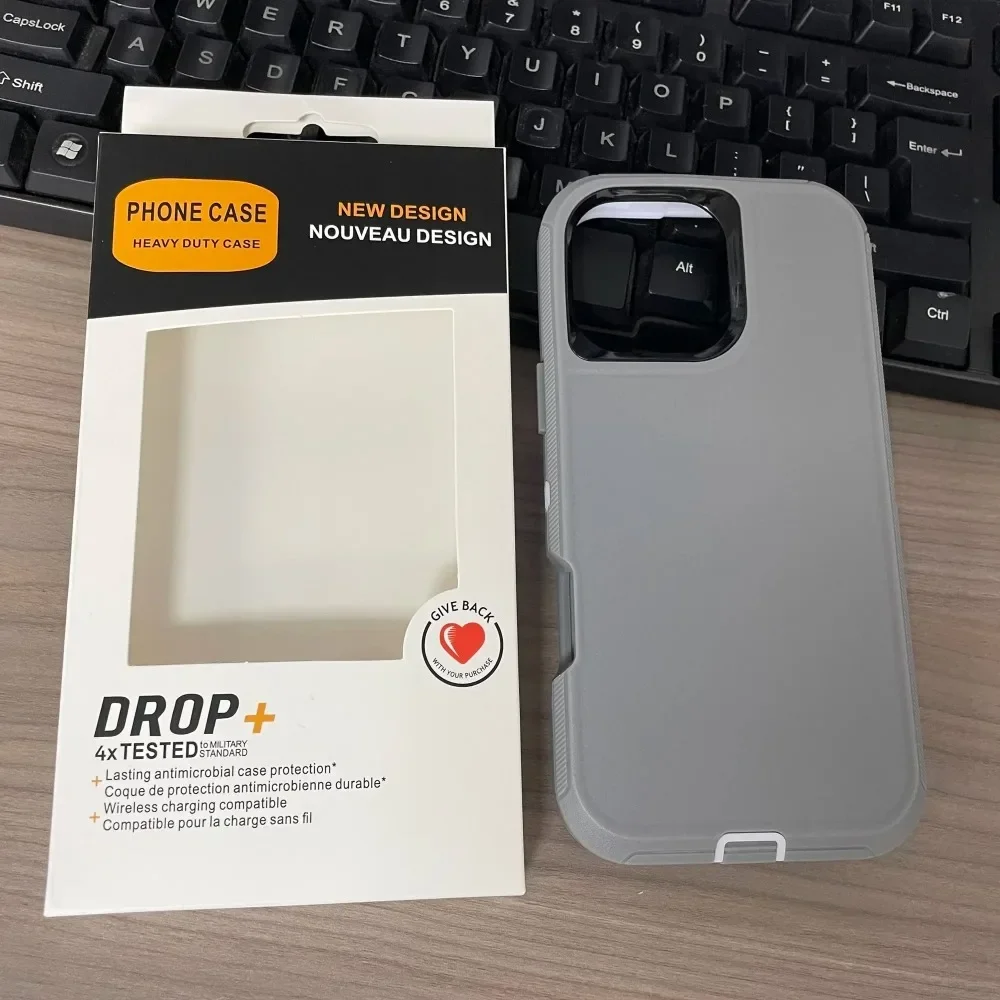 Dual Layer Heavy-Duty Shockproof Rugged Phone Case with Box