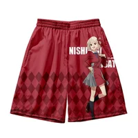 Anime New Series Lycoris Recoil Print Summer Short Classic Printed Gym Shorts Men's Gym Basketball Sports Beach Shorts 2