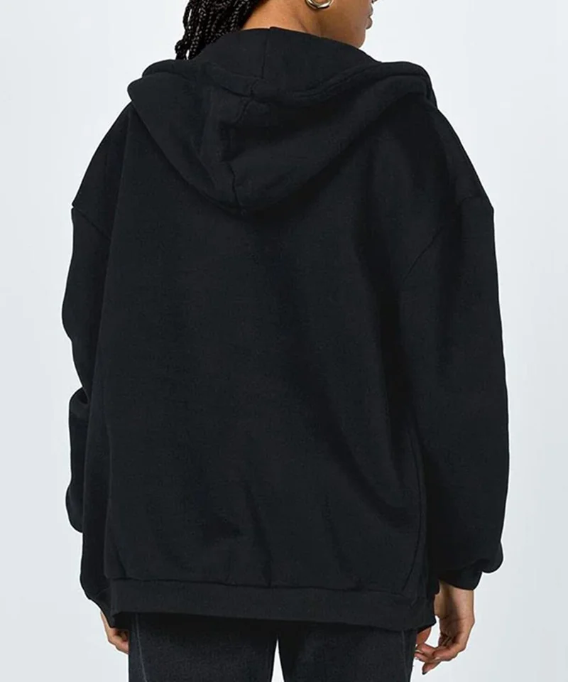 Autumn Winter Zipper Cardigan Hooded Sweatshirt Women Sporty Style Splice Double Pocket Hoodie Female Casual Thickened Warm Tops