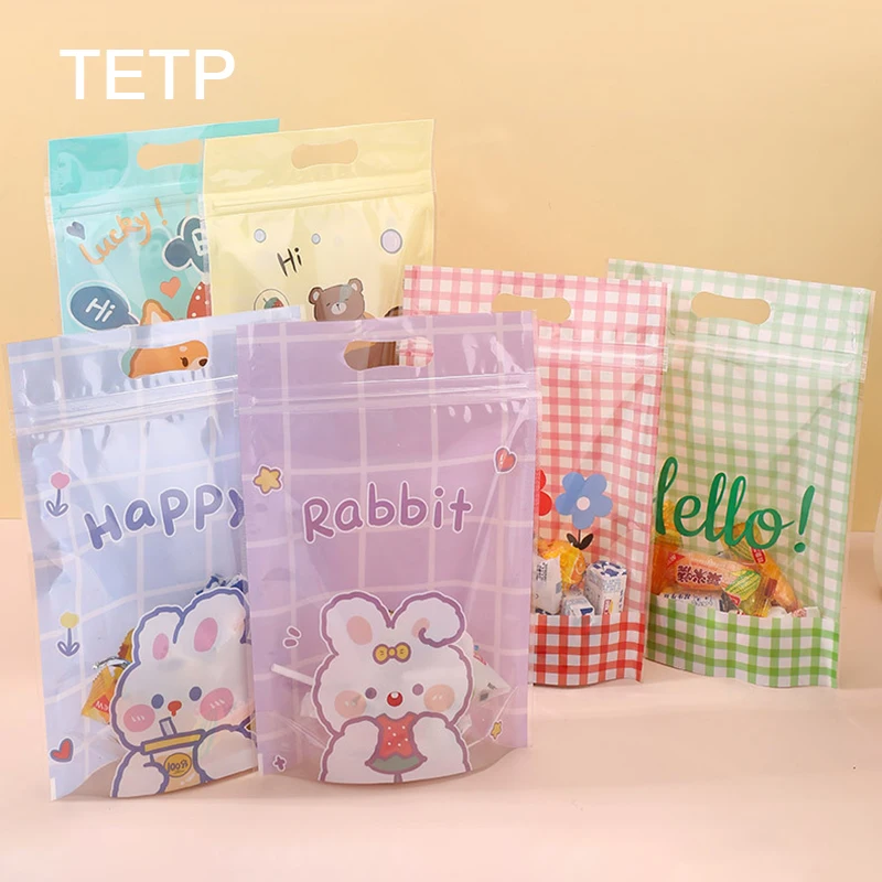 

TETP 100Pcs Cookies Packaging Bags Birthday Gift Decoration Home Party Handmade Candy Lollipop Snowflake Crisp Packing Wholesale