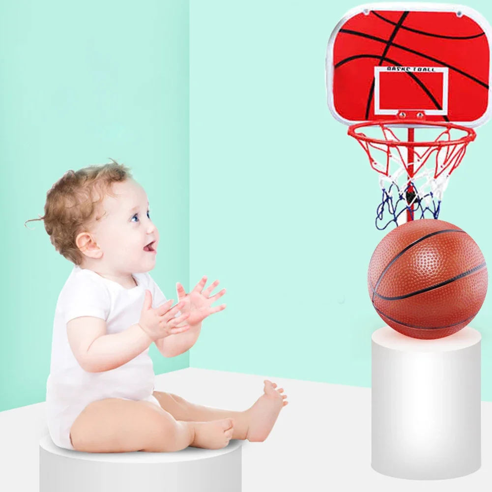 Basketball Goals with Ball and Pump Basketball System Adjustable Basketball Hoop Set Indoor Outdoor Play for Kids