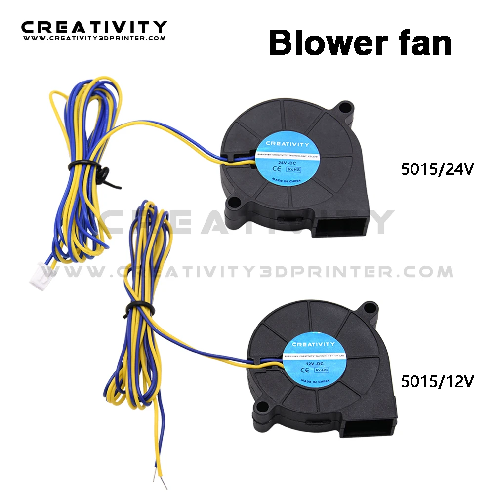 4010/5015 Fan 24V/12V Blower Turbo 3D Printer Parts Super Silent Cooling Plastic 2 Pin for Ender 3 Extruder | Компьютеры и офис