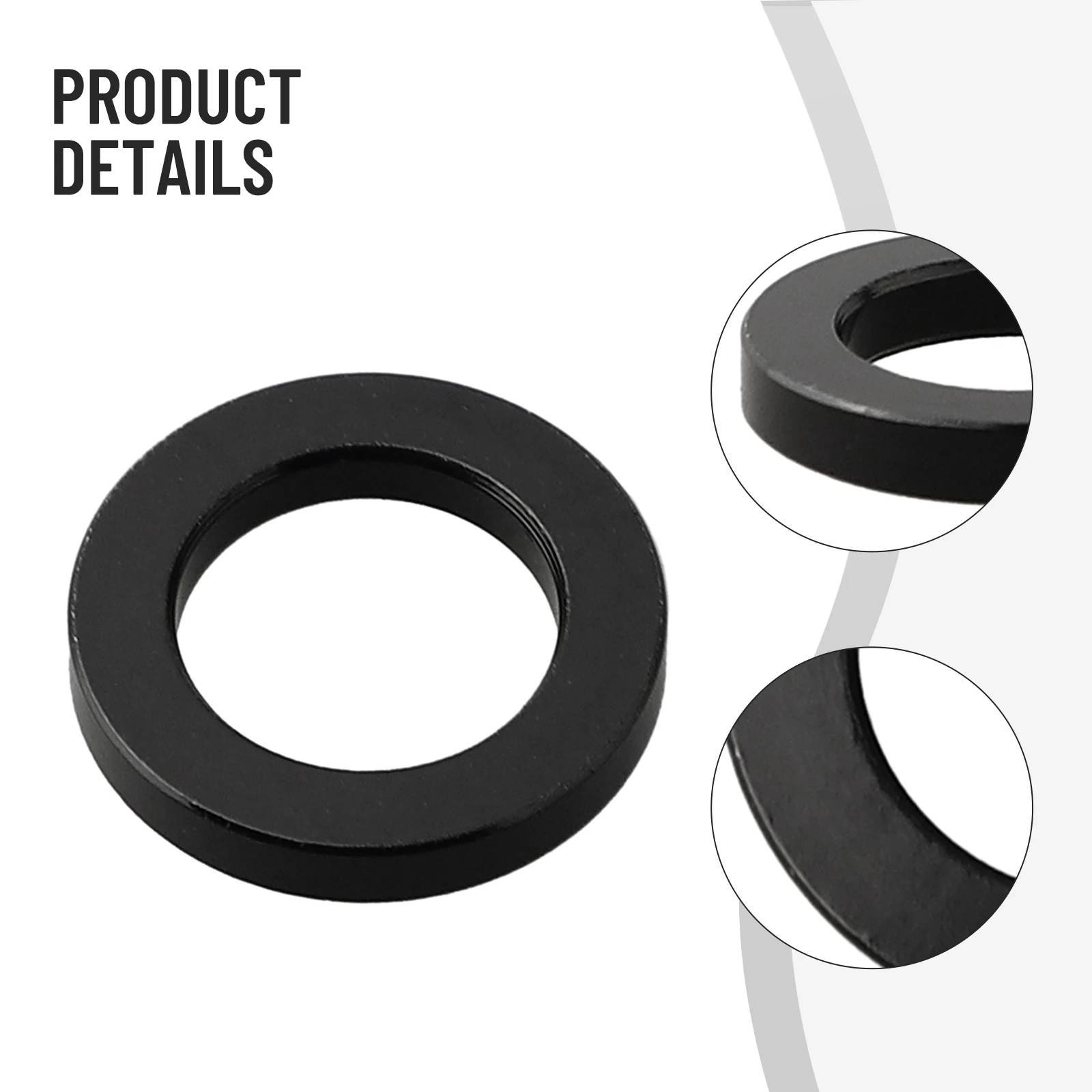 Fahrrad Steckachse Unterlegscheibe M12x3/7,5mm M15x0,2/5mm Aluminium Legierung Hub Achse Flache/konische Unterlegscheiben Fahrrad Naben Zubehör – Detail 11