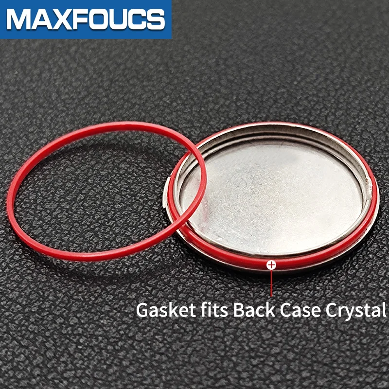 Red Gasket O-Ring for Watch Case Back Repair, 0.6mm Thick, 25-34.5mm Diameter, 1 Piece