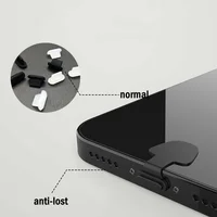 6PCS Charging Port Anti-Dust Dirt Dust Plug For iPhone Samsung USB Type-C Port Protector Silicone Dustplugs Cover Anti-Lost Cap 5