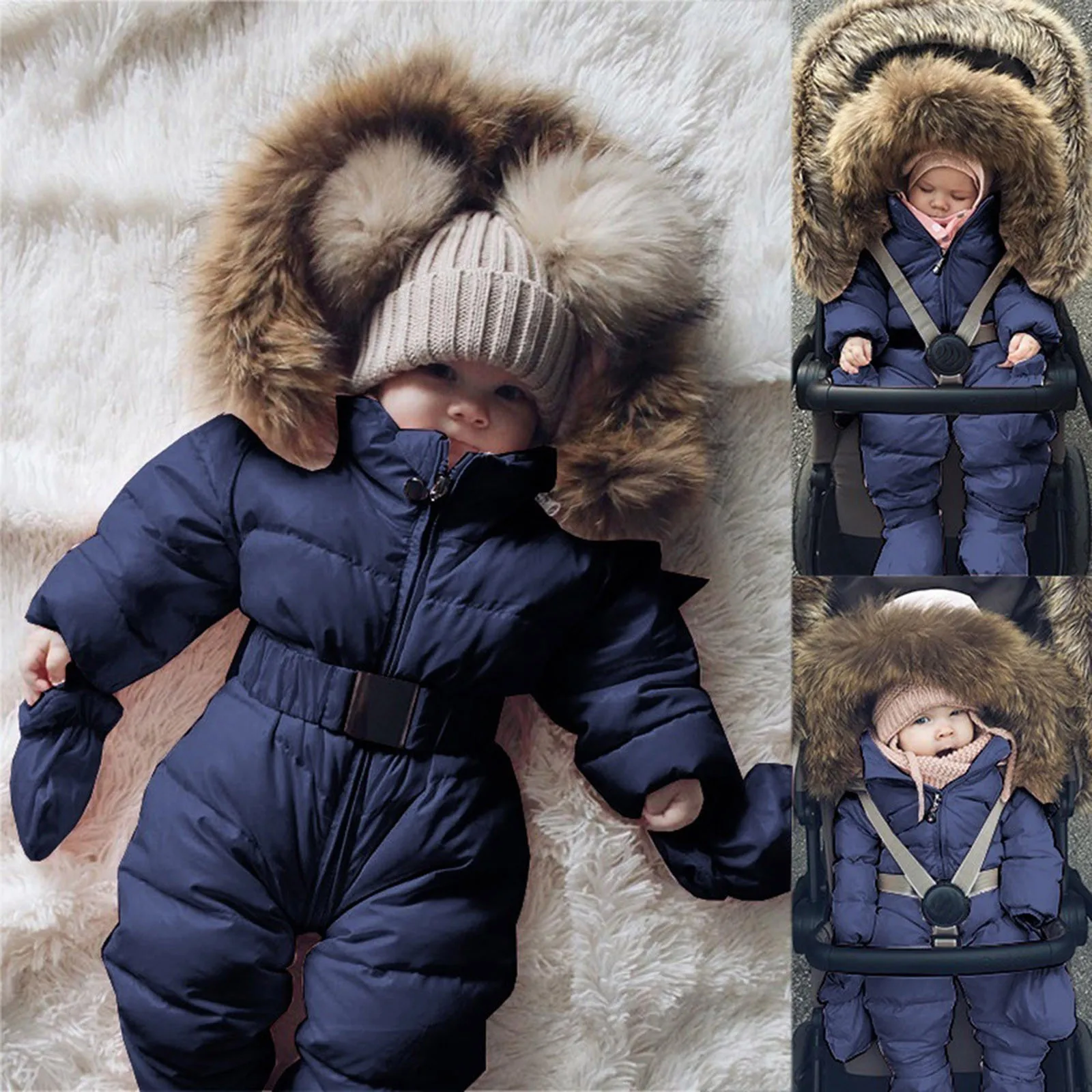 Jumpsuit Jacket Baby Coat Infant Baby Girls Warm Romper Snowsuit Romper Hooded Warm Outerwear Jacket Jumpsuit Coat Ski Clothes kids jackets,baby jumpsuit,winter coat,ski jumpsuit