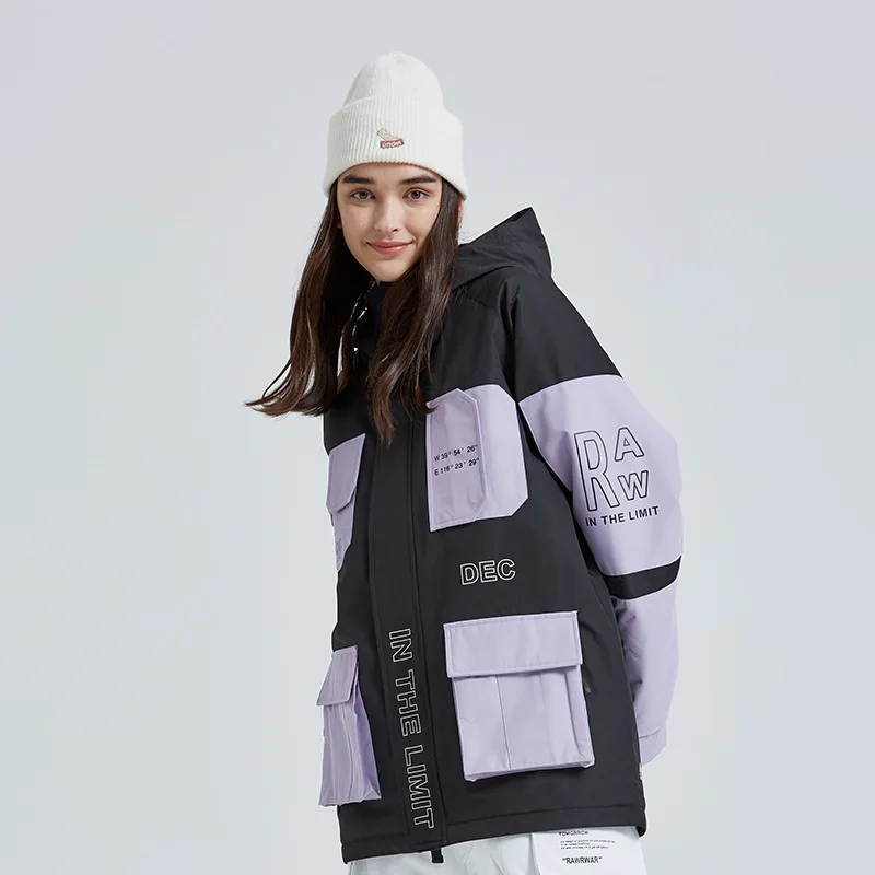 MUTUSNOW Winter Men And Women's Waterproof Windproof Ski Jacket Fashion Breathable Snow Coat Outdoor Snowboarding Clothes