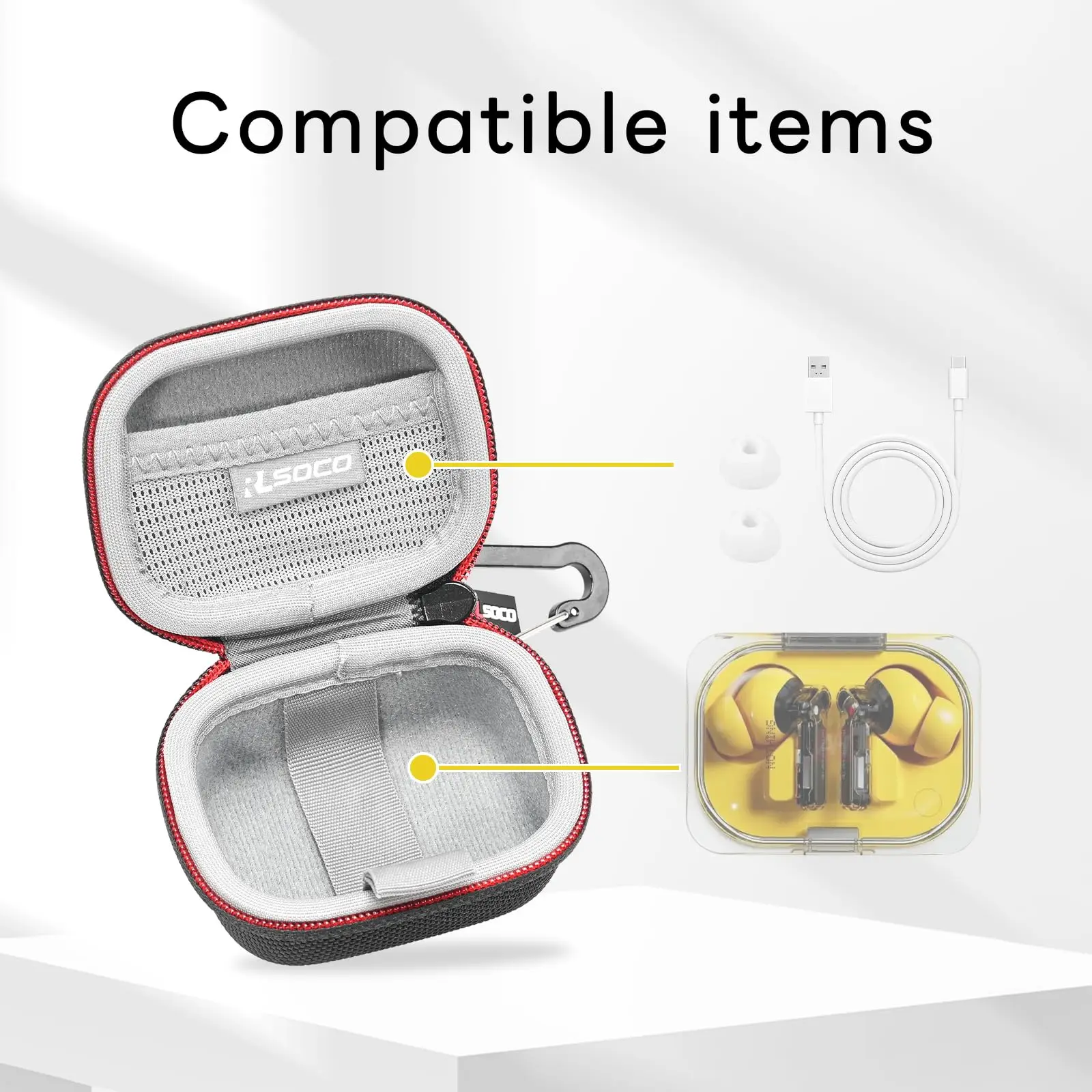Durable Hard Case for Wireless Earbuds - Portable Storage Carrying Bag