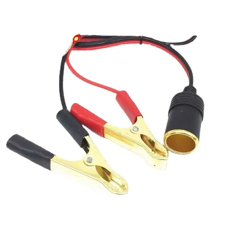 12V 24V car high power pure copper battery with clip cigarette lighter female socket 12V 24V volt 220W car socket plug - Image 5