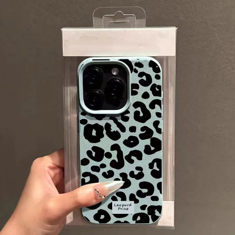 Leopard Print Lichee Pattern Phone Case - Stylish Protective Cover