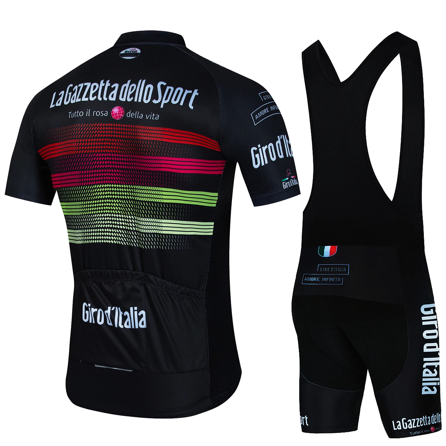 2024 Tour De Giro DITALIA 남성용 사이클링 저지 세트, 반팔 속건성 MTB 자전거 세트, 사이클링 의류, 여름
