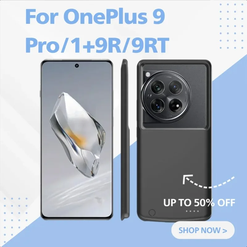 OnePlus 9 Pro/1+9R/9RT 휴대폰 배터리 케이스 1+8T 휴대용 전원 케..