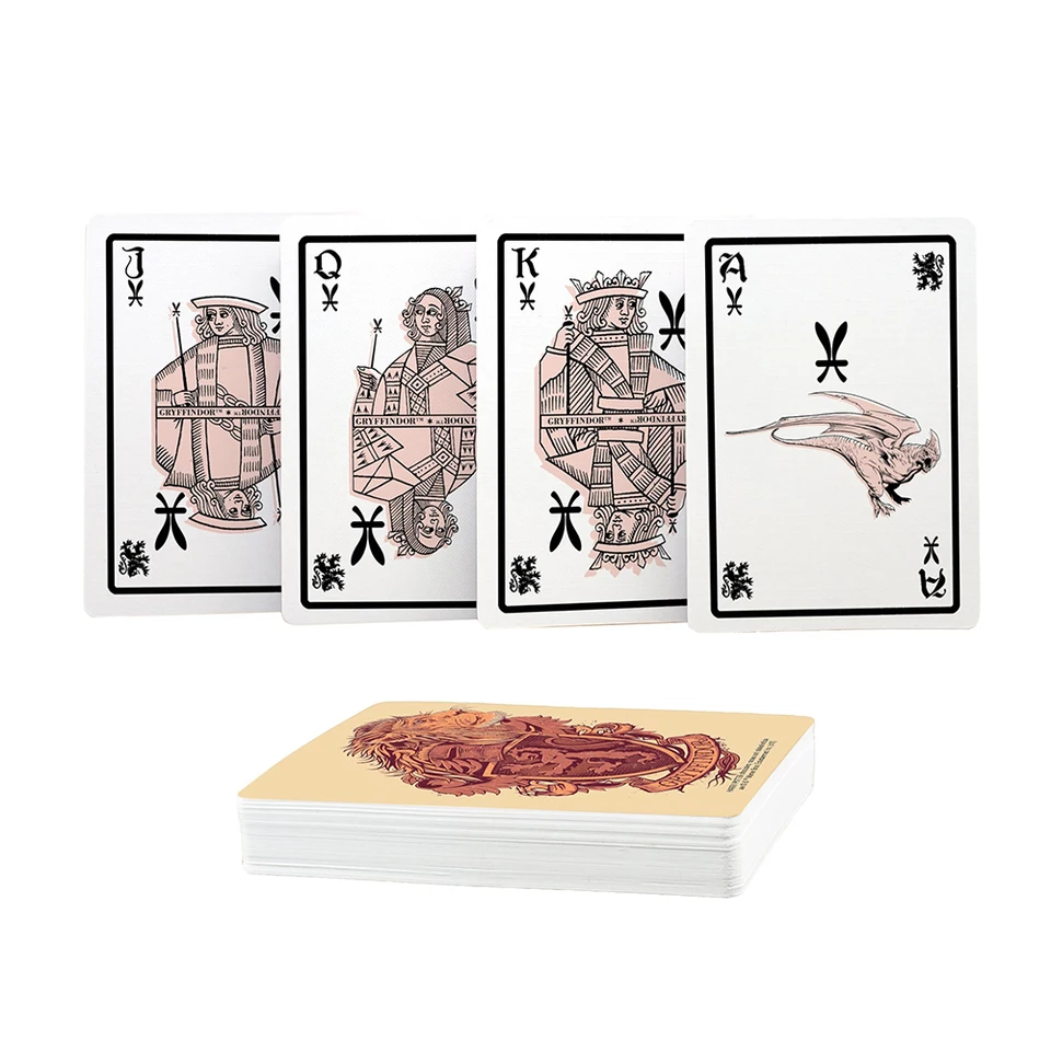Harries Playing Cards - Gryfinder Themed Deck of Cards for Your Favorite Card Games - Merchandise & Collectibles Birthday Gift