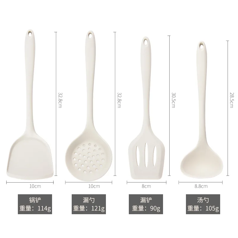 Kitchen Utensils Cooking Tools Silicone Spatula Soup Spoon Kitchen Accessories Cooking Non-Stick Heat-Resistant Set