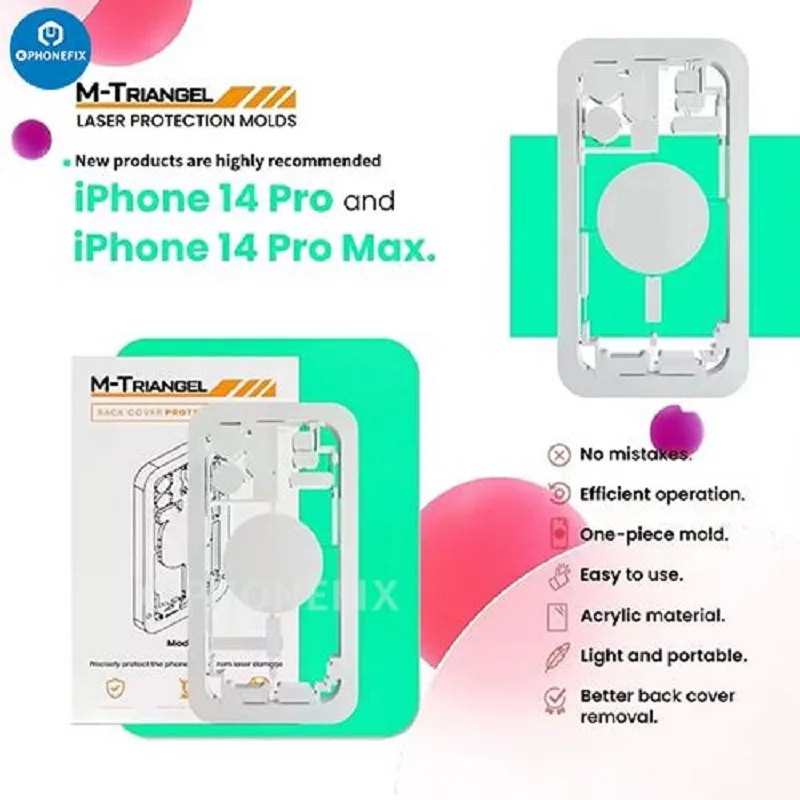 

M-Triangel Back Cover Protection Physical Drawing Molds Set For iPhone 8 X 11 12 13 14 Pro Max Series For Laser Machine