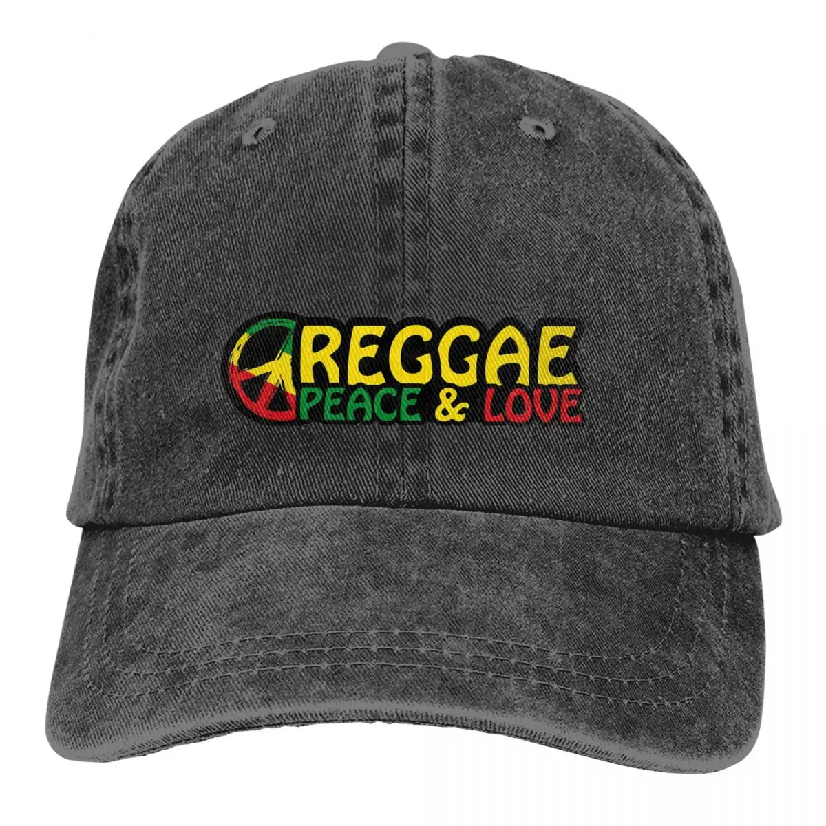 Reggae Music Peace And Love With Peace Symbol Baseball Caps Peaked Cap