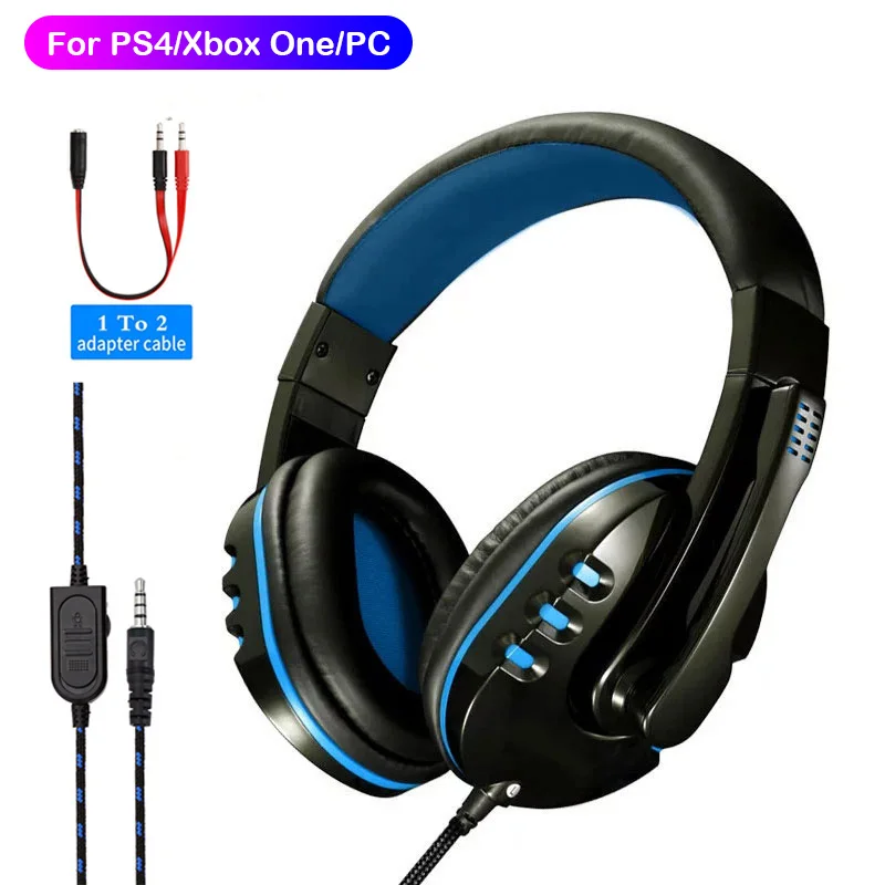 

KINGSTAR Gaming Headset 3.5mm Wired Gamer Headphone With Microphone Volume Control Noise Reduction Game Earphone For PS4 Xbox PC