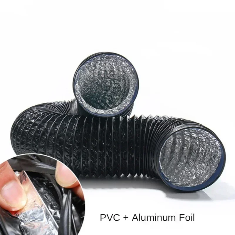 1.5-3M Exhaust Tube Flexible Aluminium Ducting Hose for Inline Ducted Fan Greenhouse Hydroponics Exhaust Outlet Pipe Hardware
