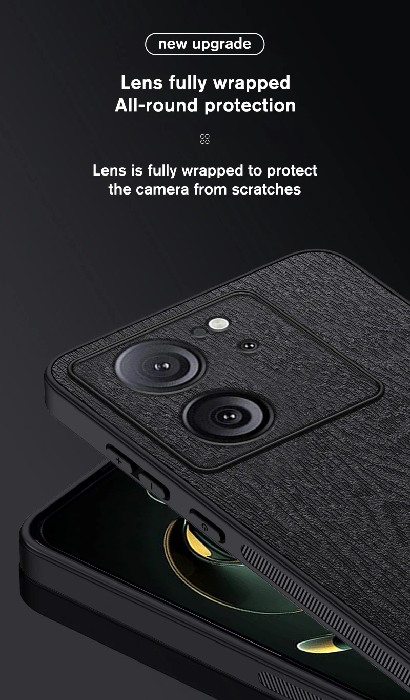 Shockproof Protective Case For Xiaomi 13T 5G Pro Tree Grain Leather Back Cover Xiomi Redmy Redmi K60 Ultra Phone funda_voghion.com
