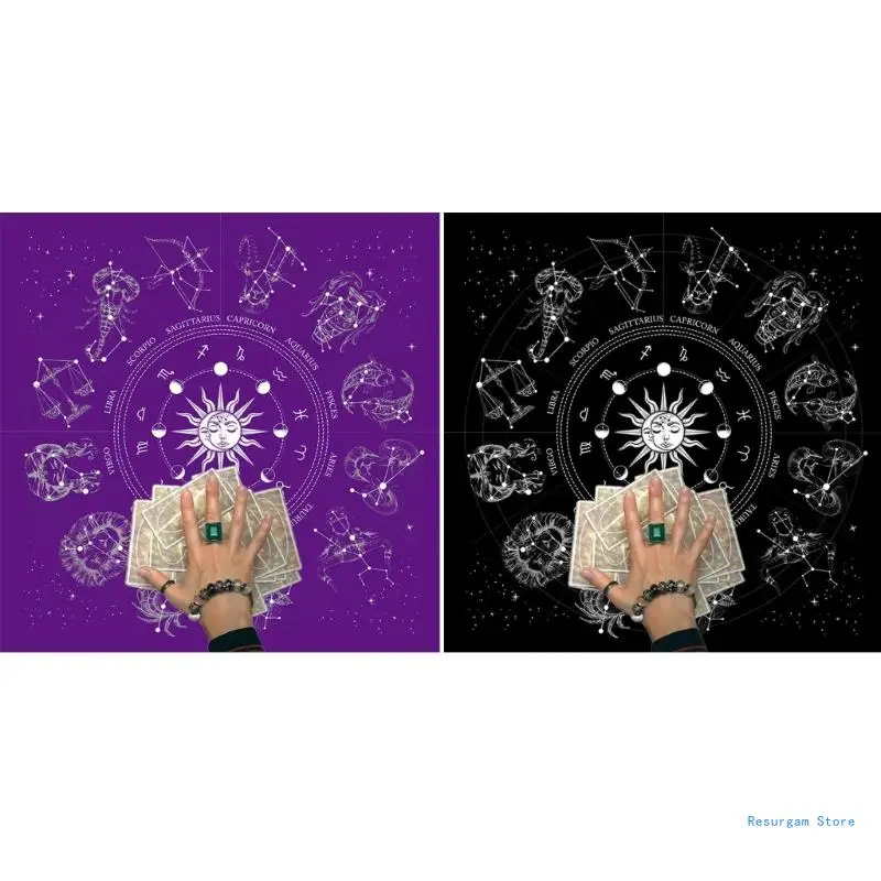 

23x23In скатерть Таро Судьба Руководство настольная игра гадание Таро скатерть Прямая доставка