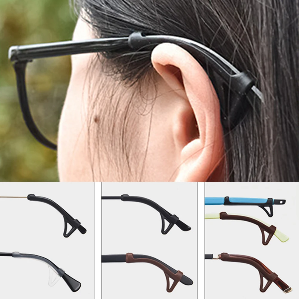 

1 Pair New Glasses Anti-slip Cover Anti-lost Silicone Ear Hook Glasses Legs Sleeve Holder For Sunglasses Glasses Accessories