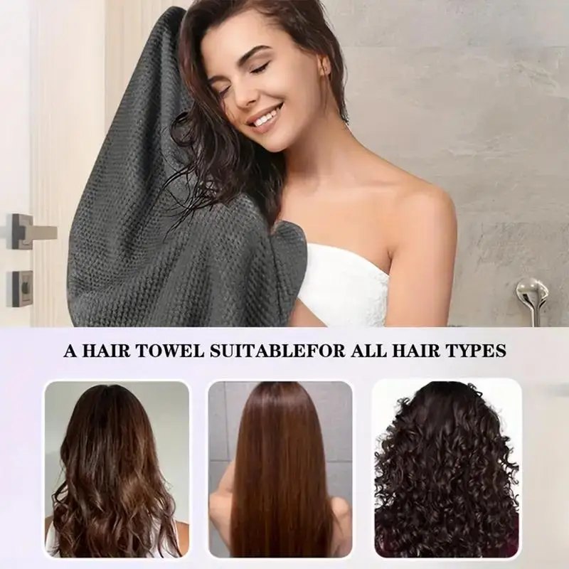 Towel Bathroom Absorbent Women Adult Quick-Drying Bath Thicker Shower Long Curly Hair Cap Dry Head Hair Towel Microfiber Wisp