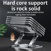 Support de tablette de téléphone réglable en alliage d'aluminium, pour ordinateur Portable jusqu'à 17 pouces, support pliable, support de refroidissement 4