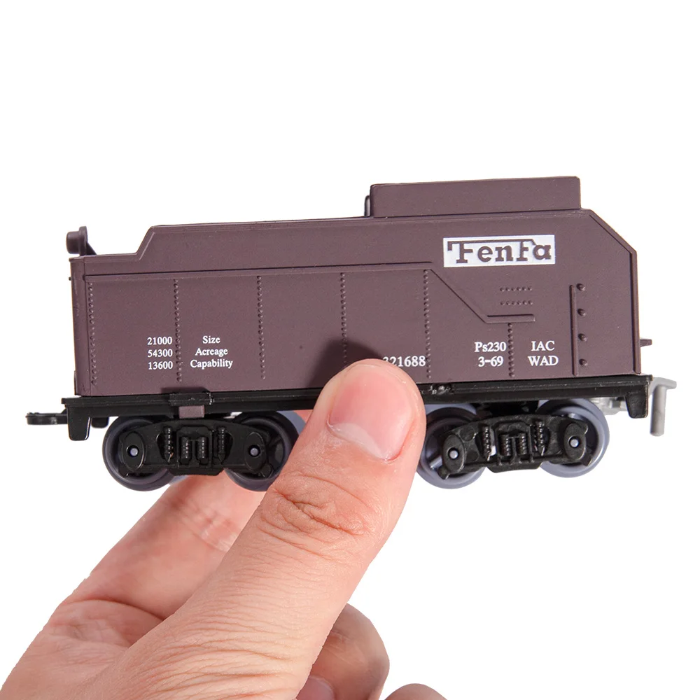 Train Railway Accessory Coal Truck Carriage Container Model Kid Toy Car Railroad Scene Layout Diorama Kits 1Pcs