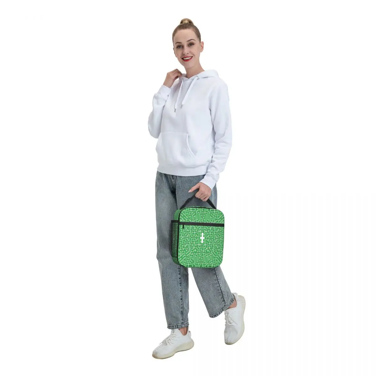 Shining Overlook Maze Hotel Carpet Insulated Lunch Bag Modern Geometric Labyrinth Thermal Cooler Bento Box Office Work School