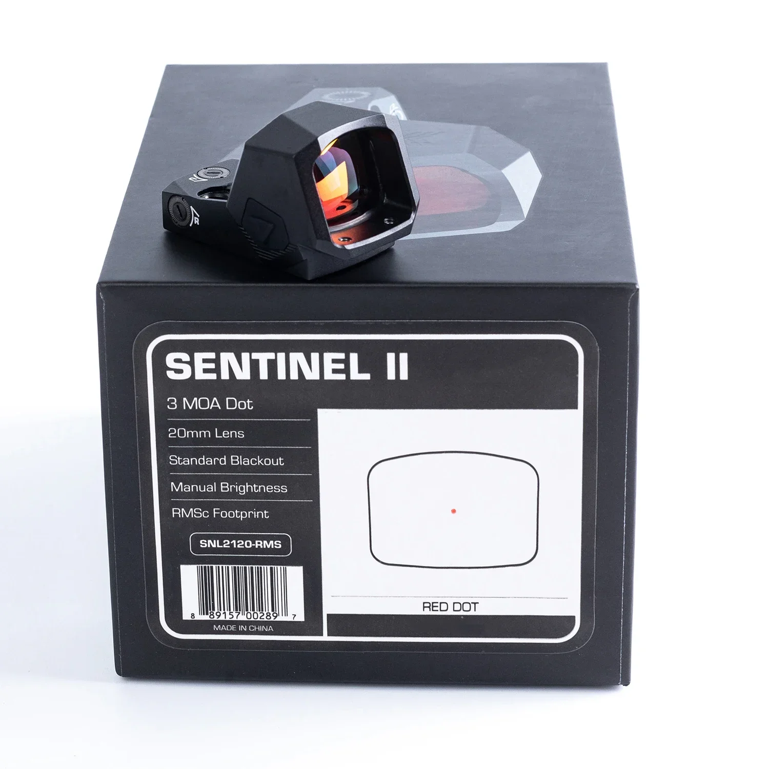 Original Optics Sentinel II 1x20 Red/Green Dot sight RMSc 3 MOA Optic-Blackout Rear Sight