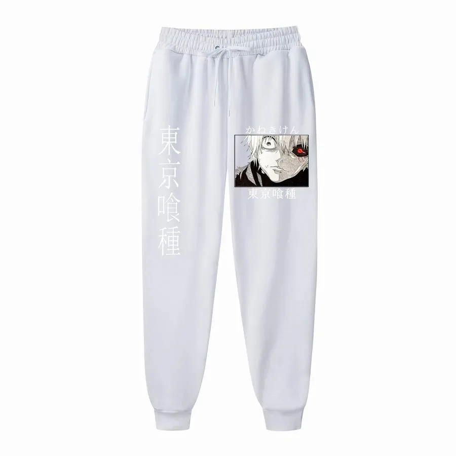 2024 Autumn and Winter Men's Jogging Pants Tokyo Ghoul Anime Print Versatile Casual Pants Comfortable Fleece Sweatpants S-3XL 3