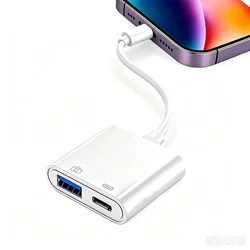 Versatile 2 - in - 1 Type - C Lightning OTG Adapter and USB 3.0 Converter (2 - in - 1 iPhone  USB)
