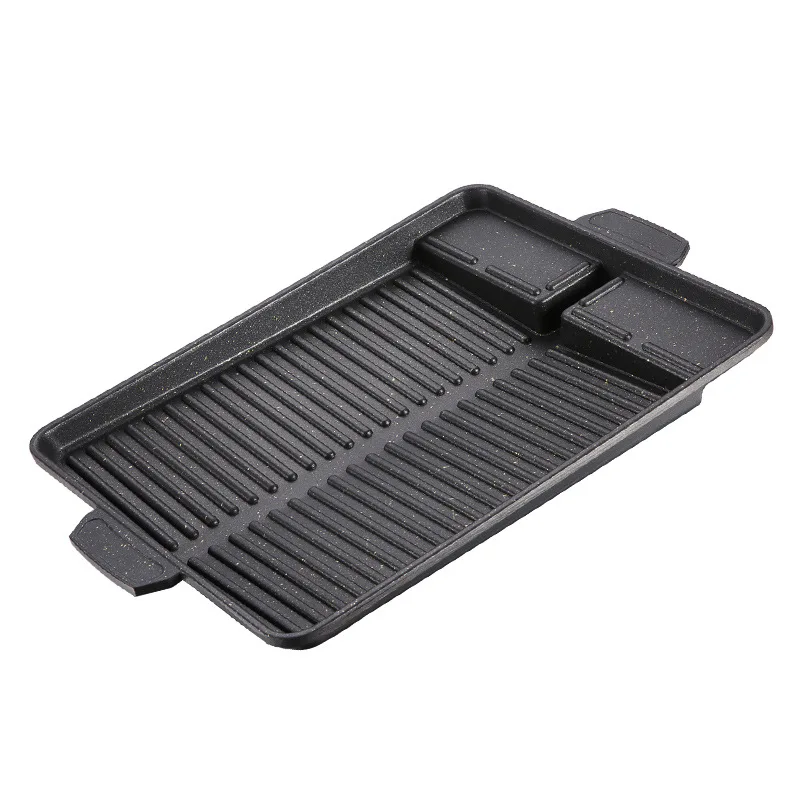 전기그릴 한국식 바베큐 그릴 팬 플레이트 – 부탄가스 스토브에 안 붙는 코팅, 32x26cm 전기그릴 한국식 바베큐 그릴 팬 플레이트 – 부탄가스 스토브에 안 붙는 코팅, 32x26cm