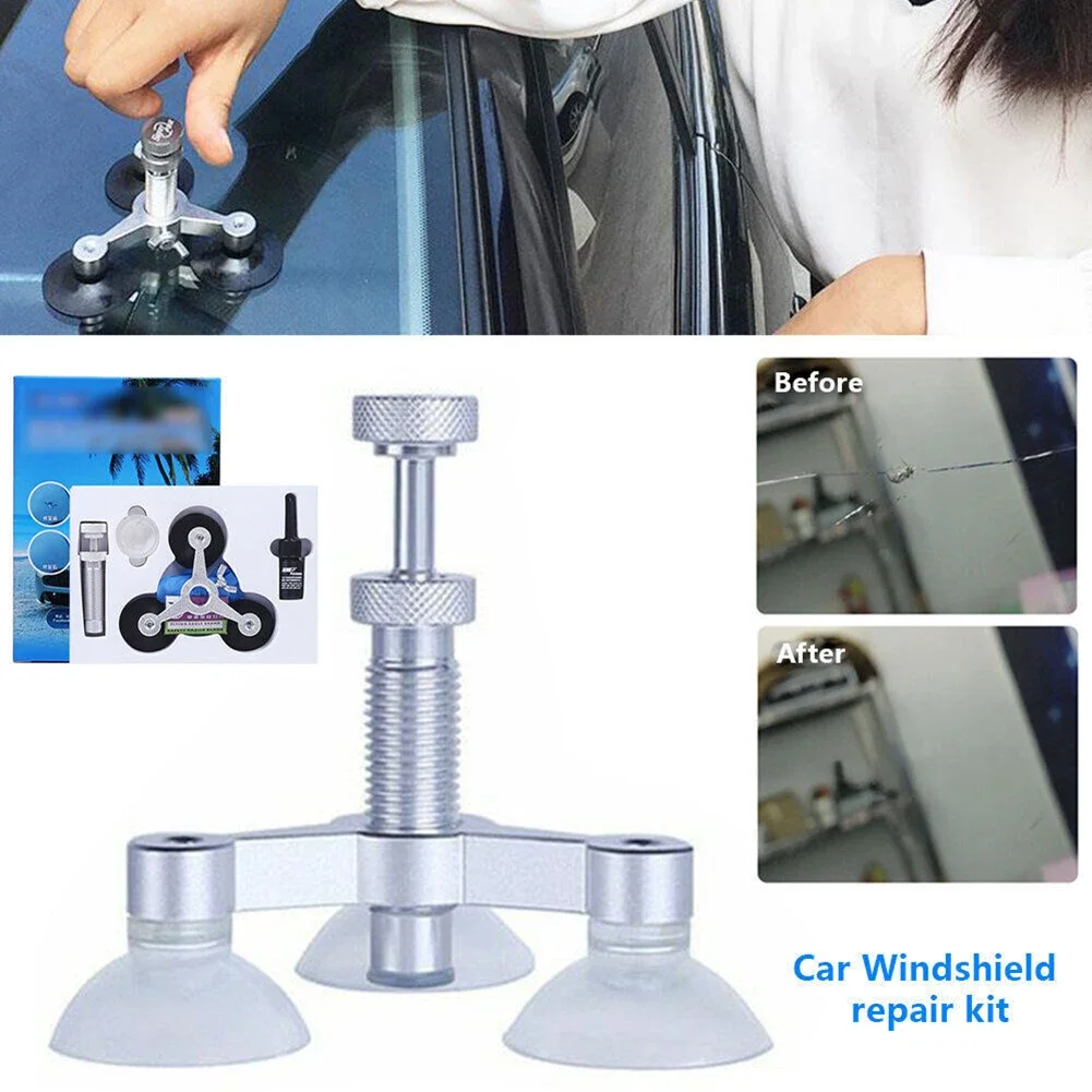 Windscreen Windshield Repair Tool Aluminum Alloy Set DIY Car Kit Glass Crack Automotive Glass Repair Tools Scratch repair tool 3