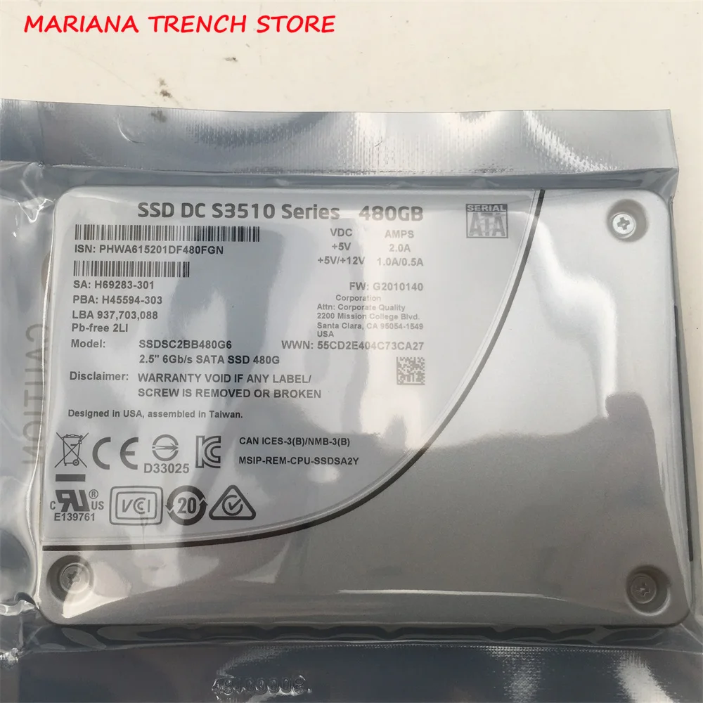 Enterprise Ssd Per Intel Ssd Dc S3510 Series 480Gb 6 Gb/S Sata 2.5''