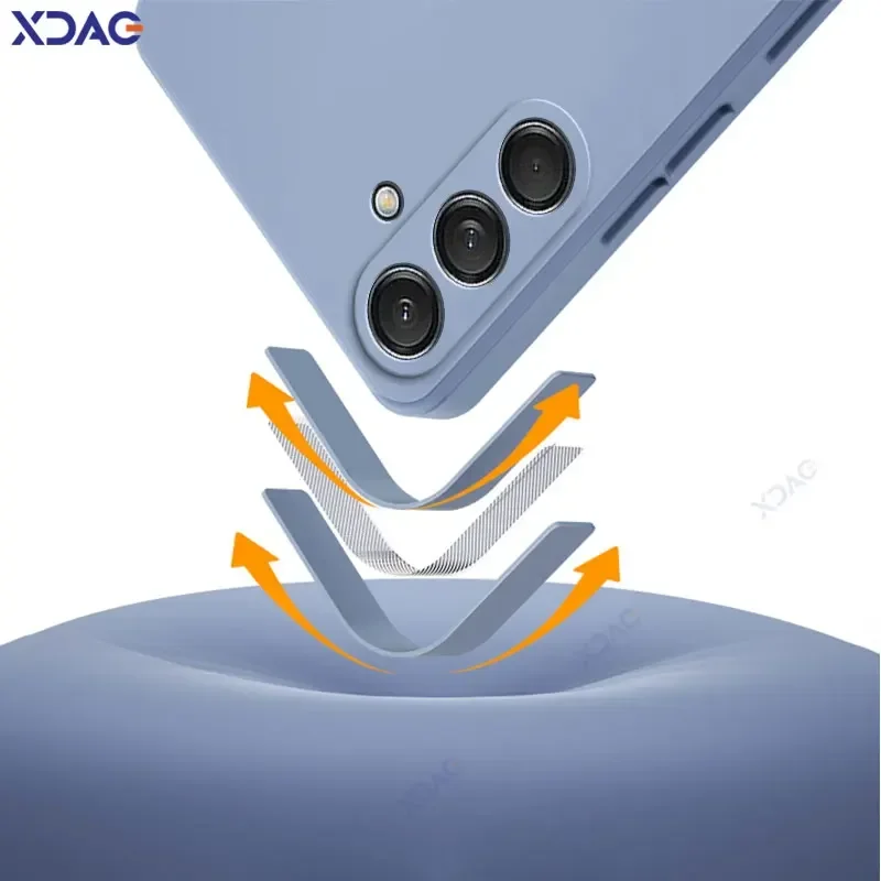 Premium Square Liquid Silicone Phone Case - Ultra-Soft Double Liner Protective Cover