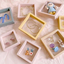 3D Picture Frame Colorful Storage Transparent Holder Dust-proof Jewelry Bracelet Ring Earrings Display Box Presentation Case