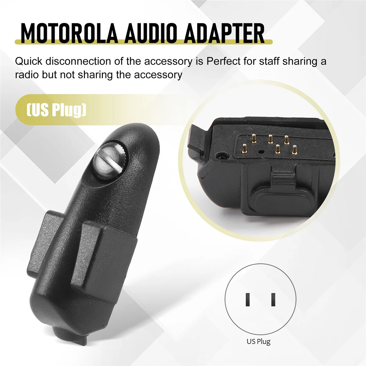 Audio Adapter 2pin Jack 3.5mm / 2.5mm for Motorola GP328 etc.