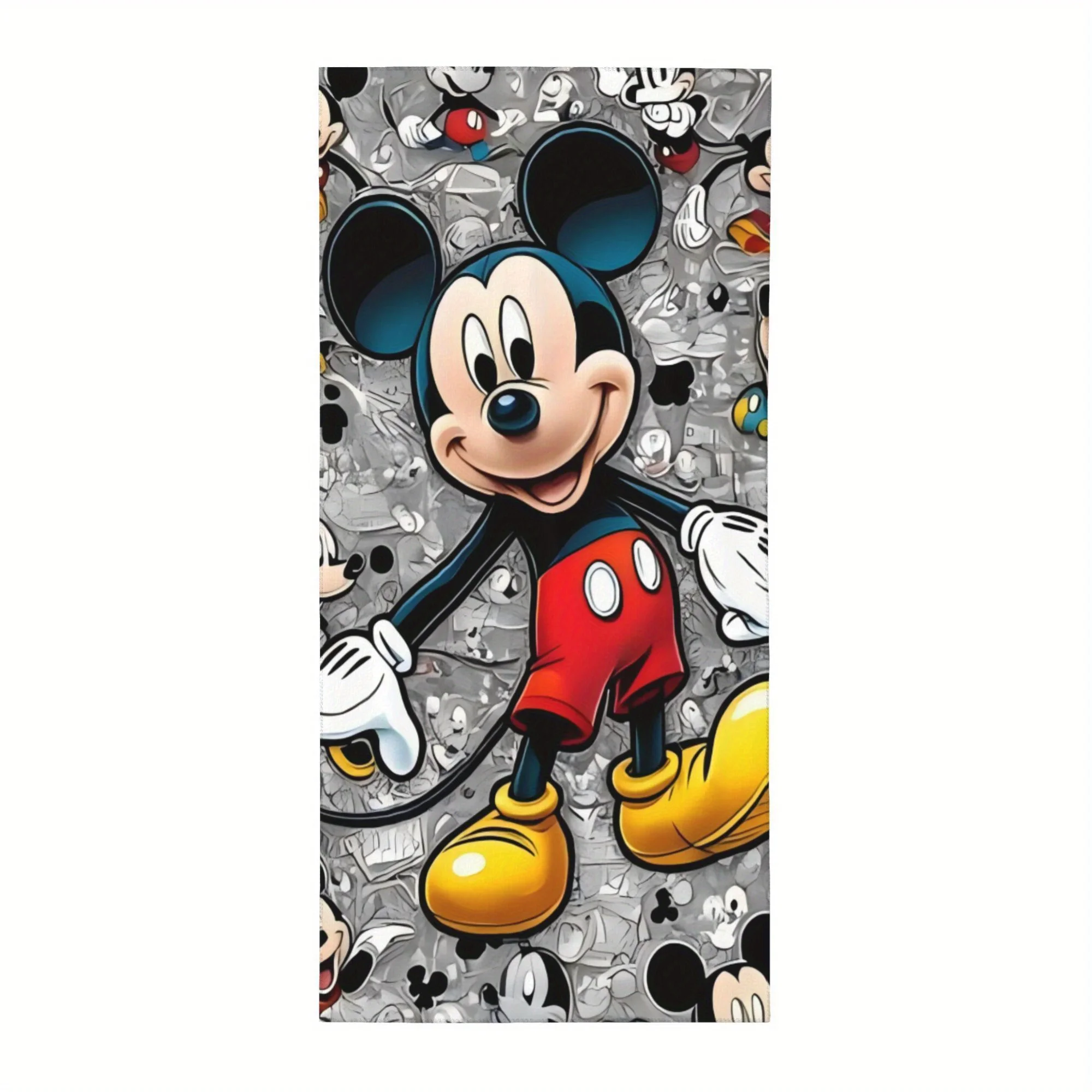 One Mickey Beach Towel Made of Quick-Drying Soft Microfiber, Ideal for Travel, Beach Outings, Pool Days, And Camping, Perfect