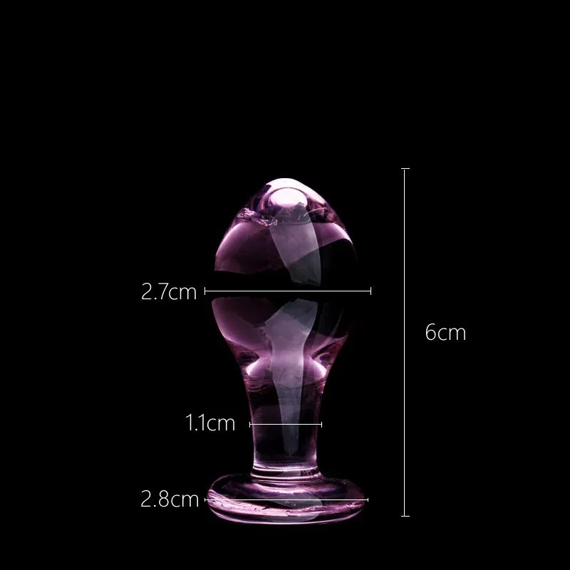 Pink Crystal Glass Anal Plug for Women Butt Plugs Penis Nightlife Anus Dildo Adult Masturbation Adult Gay Sex Toys Lover Gifts