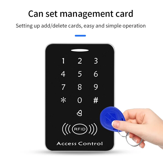 Anti-copy Encrypted Standalone Access Controller 125Khz RFID Access Control Keypad Digit Panel Card Reader For Door Lock System 4