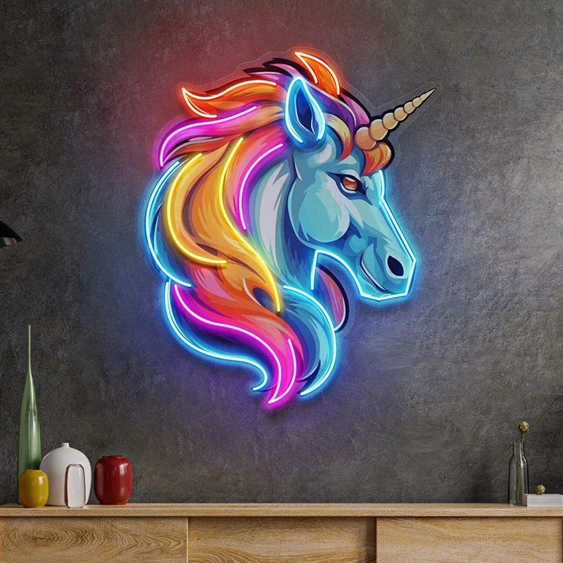 

Horse Aesthetic Custom Neon Sign for Living Room Bedroom Home Wall Decor Led Light Signs Animal Lights Lamp Personalized Gifts