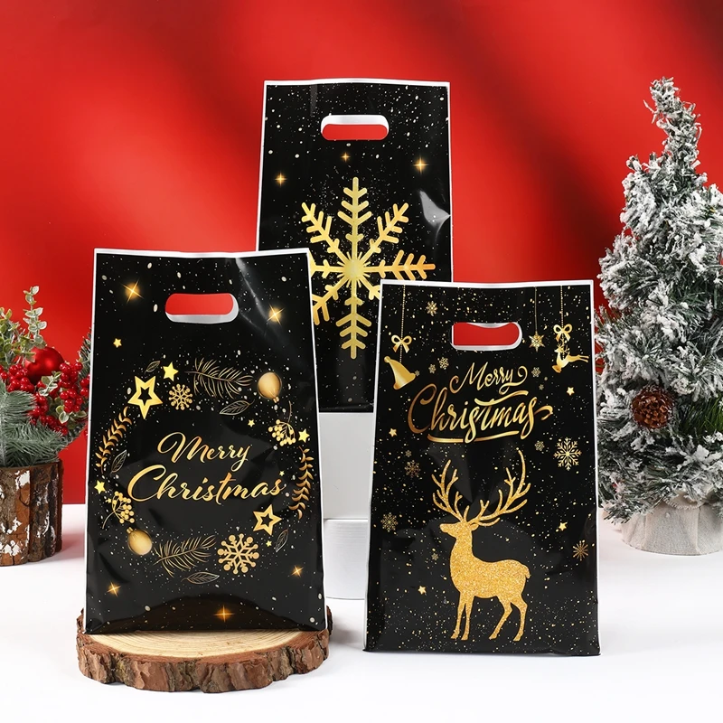 10/25/50 Stück Weihnachtsgeschenk Handtaschen Weihnachtsfeier Dekoration 2023 Weihnachten Weihnachtsmann Süßigkeitentüten Navidad Natal Neujahrsgeschenk 2026 – Detail 6