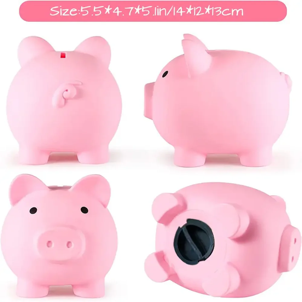 Pink//Blue Piglet Piggy Bank Toy for Kids to Save Safe Money Box Counting  Coins No Opening Coin Holder Organizer 14x12x13cm 170g - AliExpress