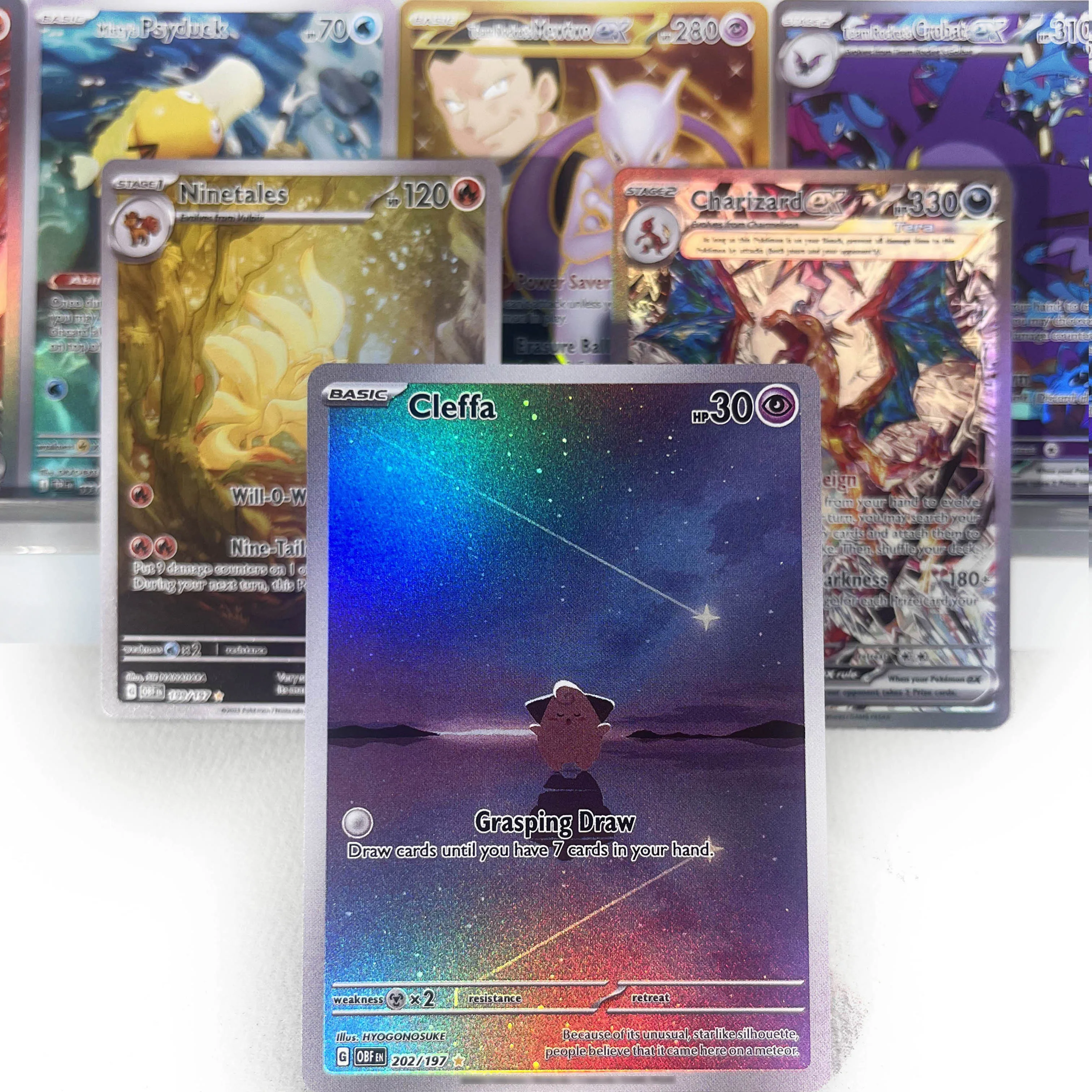 OBF PAL ASR Cards PTCG4-B EX Rainbow Ninetales Cleffa Charizard Rare ...