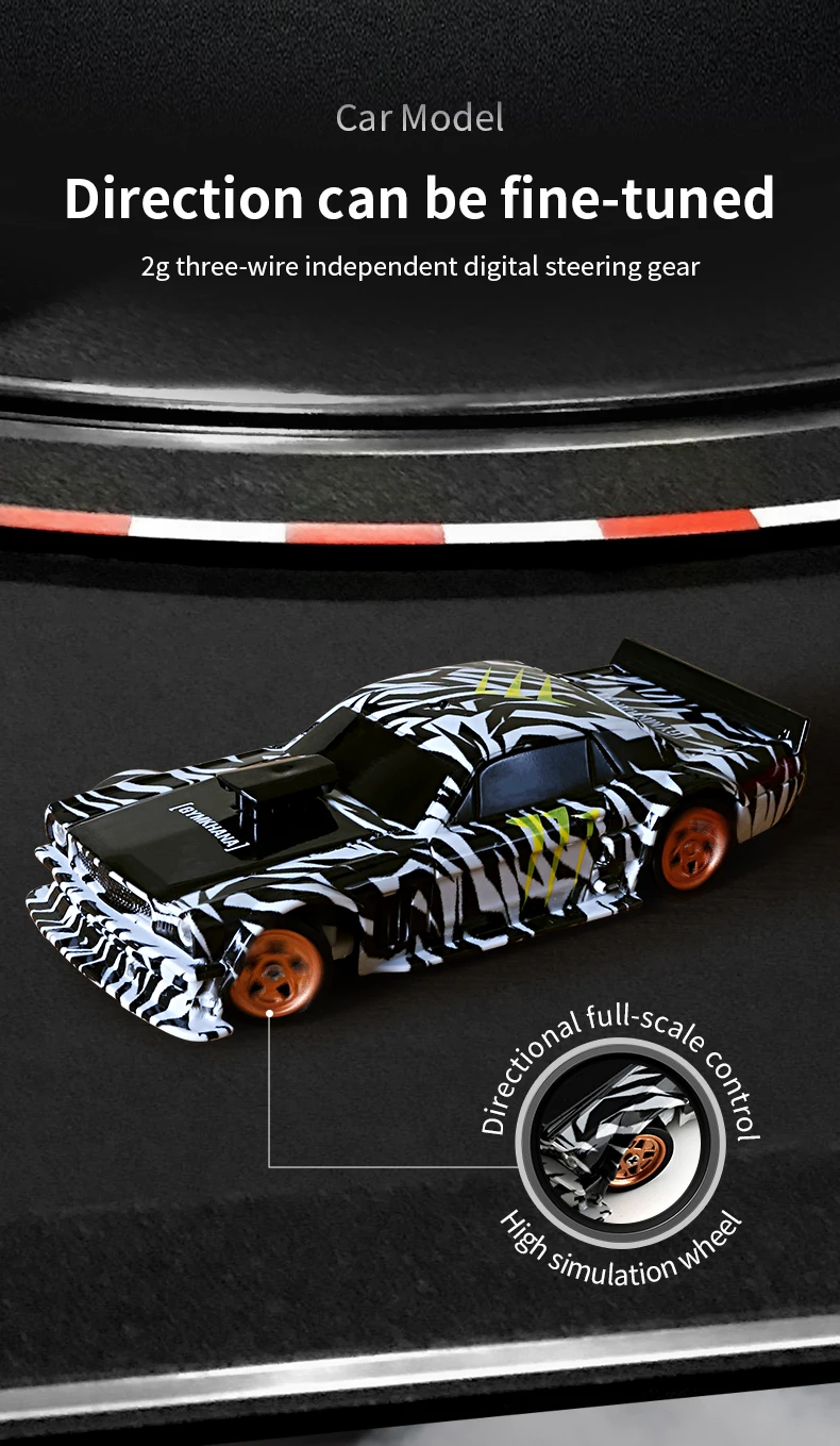 Upgraded 143 RC Drifting Car - High Speed 4WD Radio Control Mini Vehicle